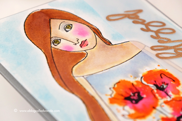 Penny Black Muse Cling Stamp. Distress Inks. Rubbernecker Poppies stamps. Card by Wanda Guess Penny Black Muse Cling Stamp. Distress Inks. Rubbernecker Poppies stamps. Card by Wanda Guess