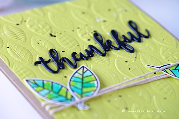 Sizzix 3D embossing folder. Simon Says Stamp One with Nature Stamp Set. Distress Ink watercoloring. Card by Wanda Guess