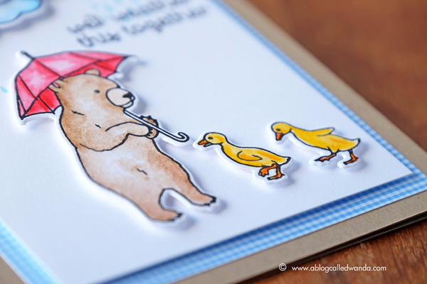 Hero Arts My Monthly Hero Card Kit. Feb 2017. Watercolor pencil technique. Card by Wanda Guess
