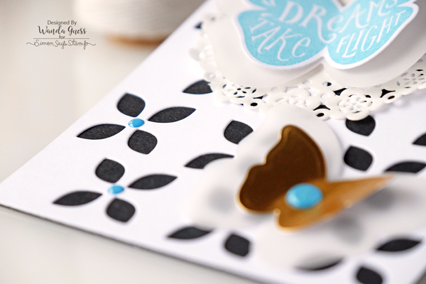 Reverse Confetti Butterfly Dreams. Card by Wanda Guess 