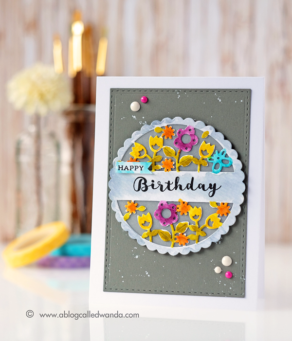 Papertrey Ink Cutaway Tag Spring die and stamps. PTI March 2017 Release. Watercolor with Distress Inks. Project by Wanda Guess Papertrey Ink Cutaway Tag Spring die and stamps. PTI March 2017 Release. Watercolor with Distress Inks. Project by Wanda Guess