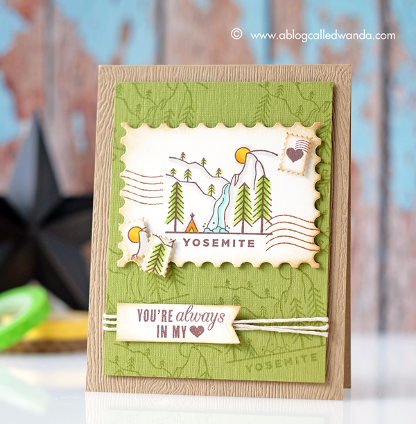 Hero Arts National Parks Stamps - Yosemite. Blog Hop for Summer catalog. Project by Wanda Guess