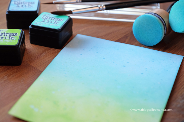 Card background with distress inks