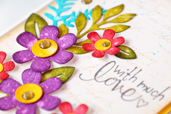 Fall Floral card with Distress Inks