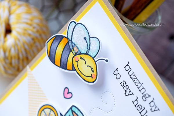 Honey Bee Stamps Build A Bee using action wobbles