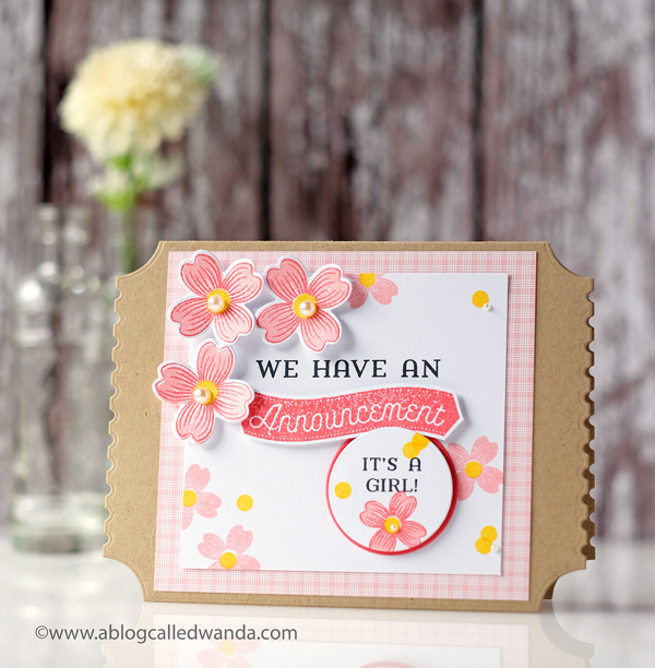 Papertrey Ink Lucky Scratch. Baby Announcement. Warm Regards stamp set. Ticket card