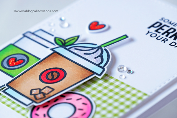 Honey Bee Coffee Break stamp set. Card by Wanda Guess. Copic coloring!