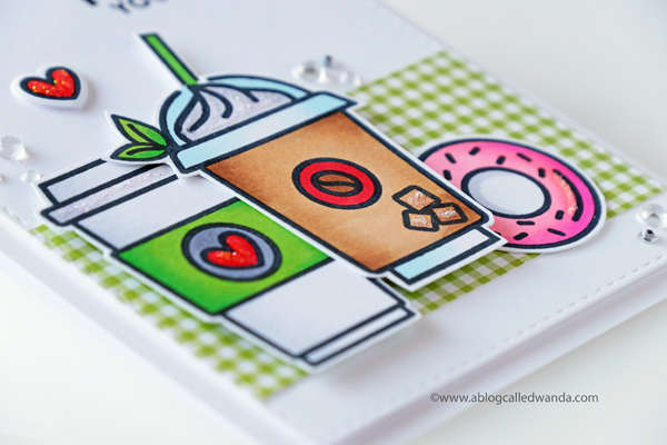 Honey Bee Coffee Break stamp set. Card by Wanda Guess. Copic coloring!