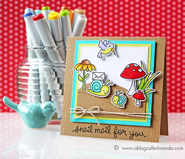 Lawn Fawn Gleeful Gardens - card by Wanda Guess