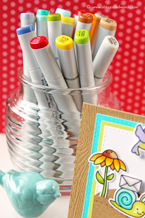 Copic Marker colors for Lawn Fawn Card - by Wanda Guess