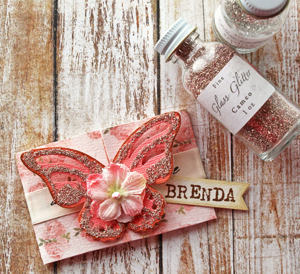 Sizzix Butterfly Fold die by Brenda Walton. Card made by Wanda Guess