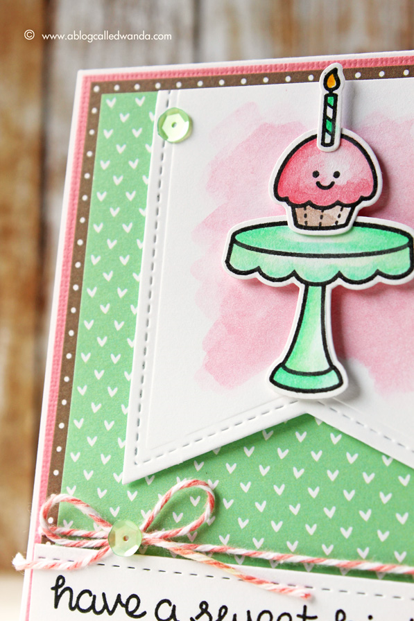 Lawn Fawn and Pretty Pink Posh. Watercolor blog hop card by Wanda Guess Lawn Fawn and Pretty Pink Posh. Watercolor blog hop card by Wanda Guess