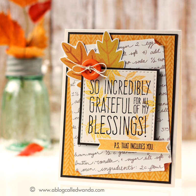 Simon Says Stamp November card kit. Card by Wanda Guess