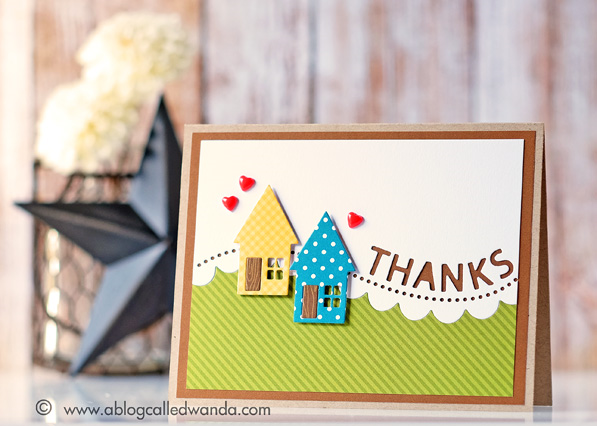 Thank you card by Wanda Guess. Simon Says Stamp mini release - From All of Us! #sssfave