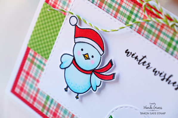 Simon Says Stamp - Stamptember 2016. Collaboration with Pretty Pink Posh. Winter Bird Friend stamp set. Card by Wanda Guess Simon Says Stamp - Stamptember 2016. Collaboration with Pretty Pink Posh. Winter Bird Friend stamp set. Card by Wanda Guess
