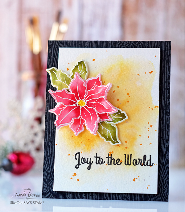 Simon Says Stamp Believe in the Season Holiday Release 2016. Poinsettia card by Wanda Guess