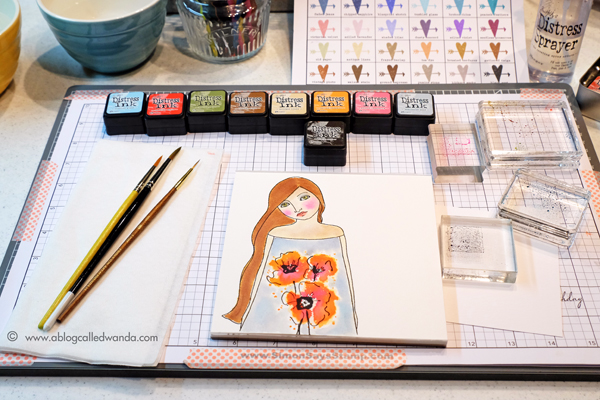 Using Distress Inks to watercolor. Project by Wanda Guess Using Distress Inks to watercolor. Project by Wanda Guess