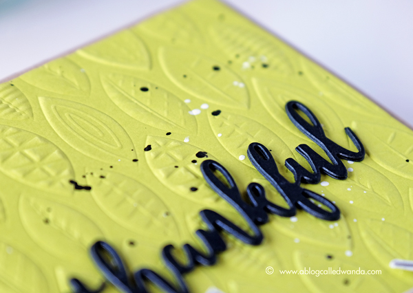 Sizzix 3D embossing folder. Simon Says Stamp One with Nature Stamp Set. Distress Ink watercoloring. Card by Wanda Guess