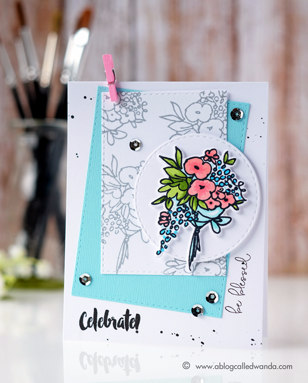 Altenew Artist Markers - new. Card by Wanda Guess. Celebrations stamps and dies