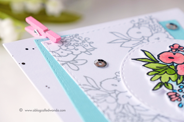 Birthday card layout. Stamping and coloring. Alcohol markers. Altenew flowers. 