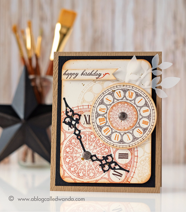 Papertrey Ink Hands of Time Stamp Set. Card by Wanda Guess. 10 Year Celebration of PTI Papertrey Ink Hands of Time Stamp Set. Card by Wanda Guess. 10 Year Celebration of PTI