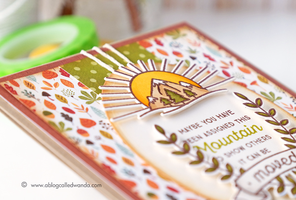 Quoted Move Mountains, Papertrey Ink March 2017 new product release. Project by Wanda Guess Quoted Move Mountains, Papertrey Ink March 2017 new product release. Project by Wanda Guess