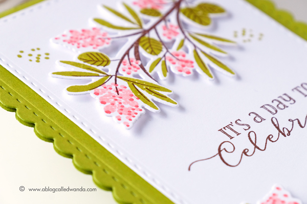 PTI Beautiful Berries stamps and dies. Birthday card by Wanda Guess. March 2017 release week.