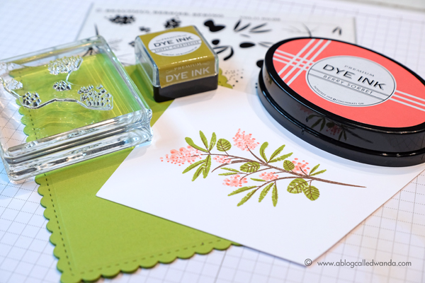 PTI Beautiful Berries stamps and dies. Birthday card by Wanda Guess. March 2017 release week.