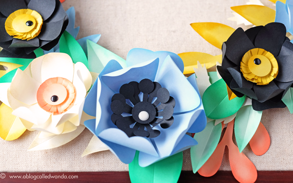 Paper Source Pastel Petals Wreath Kit. Project by Wanda Guess