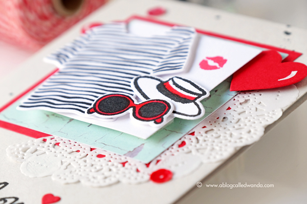 Hero Arts Ooh La La stamp set and Dies. Heart Infinity Dies. Project by Wanda Guess for A Blog Named Hero Blog Hop
