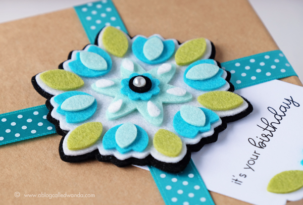 Papertrey Ink Flower Mandalas Dies. Felt project by Wanda Guess Papertrey Ink Flower Mandalas Dies. Felt project by Wanda Guess