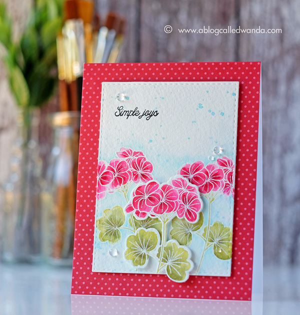 Papertrey Ink Stemmed Statements. Watercolor with Zig Brush Markers. Wanda Guess PTI design team