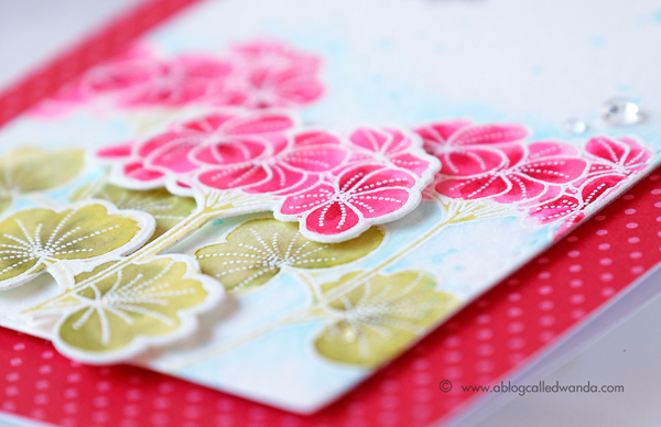 Papertrey Ink Stemmed Statements. Watercolor with Zig Brush Markers. Wanda Guess PTI design team