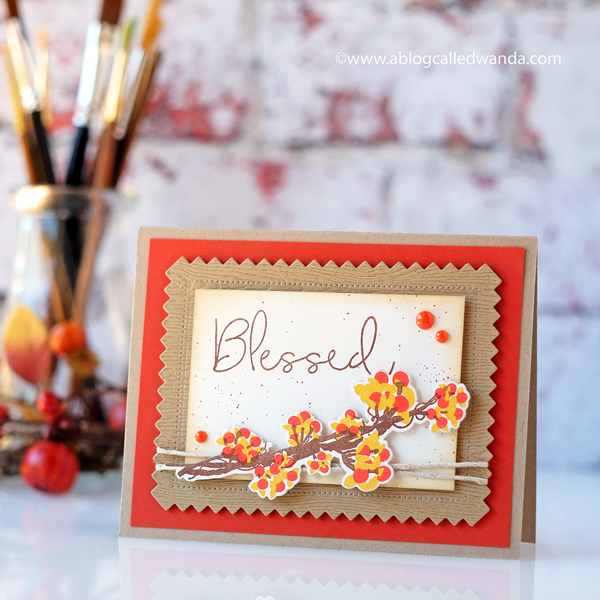 Papertrey Ink Beautiful Berries Autumn. Card by Wanda Guess