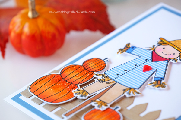 Papertrey Ink Autumn Scarecrow card by Wanda Guess. PTI new release August 2017. PTI Design team
