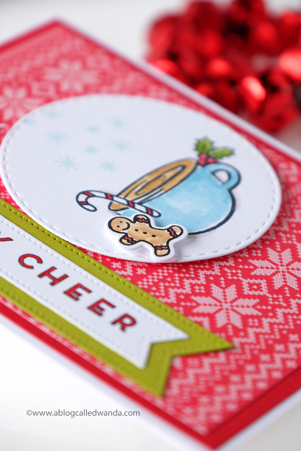 coffee card for christmas. distress ink watercolor