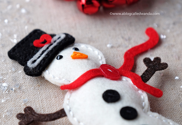 FELT SNOWMAN ORNAMENT. felt plushies. Papertrey Ink