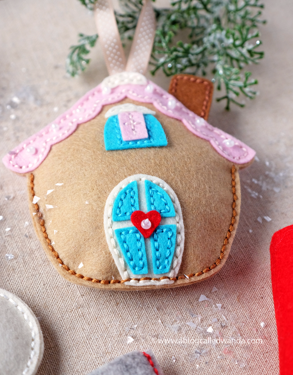 Gingerbread house ornament. handmade