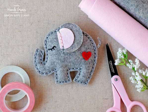 Felt plush elephant