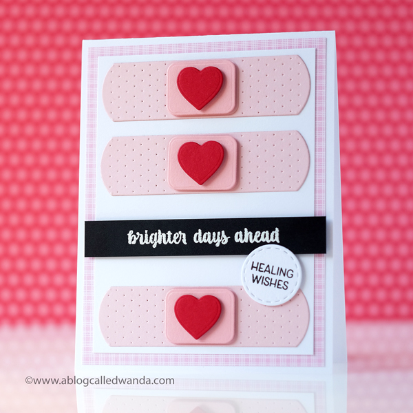 Papertrey Ink Stuck on You stamp set. Get well card. Bandaids