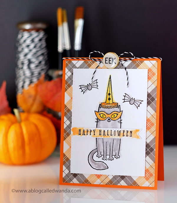 Close To My Heart stamps Halloween Kitty card