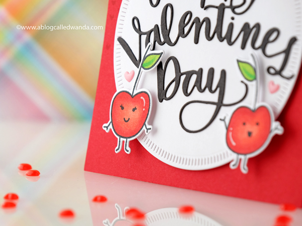 Valentine Day Cherries card. Copic Coloring Avery Elle stamps Valentine Day Cherries card. Copic Coloring Avery Elle stamps