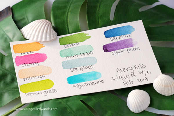 Avery Elle Liquid Water Colors - swatch by Wanda Guess Avery Elle Liquid Water Colors - swatch by Wanda Guess