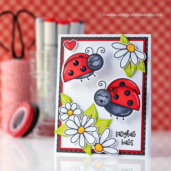 Honey Bee Stamps Little Ladies stamps and dies. Ladybugs and Copic Markers! Wanda Guess