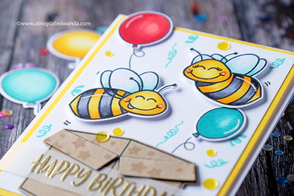heat embossing on vellum. birthday card
