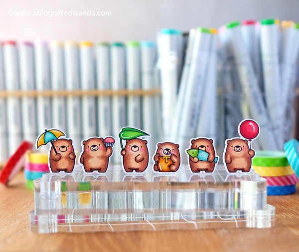 Copic markers and MFT Bitty Bears