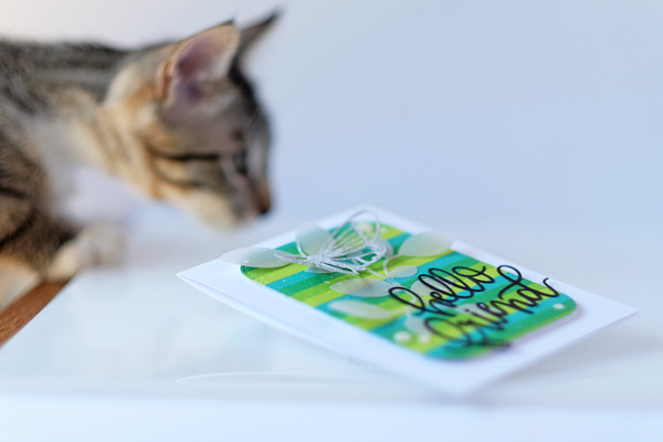 Handmade card with die cuts