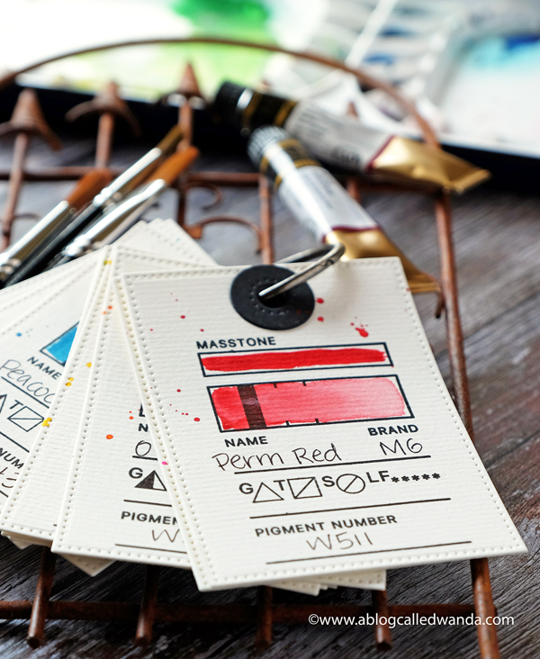 Waffle Flower Swatch stamps and dies. Watercolor swatches. Mijello Mission. Wanda Guess