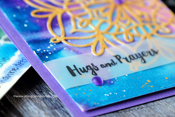 Watercolor background for cards. Mijello Mission Gold. Finetec Gold