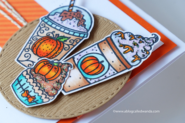 Pink and Main Pumpkin Spice. PSL coffee cards! Copic Markers and coffee card Pink and Main Pumpkin Spice. PSL coffee cards! Copic Markers and coffee card